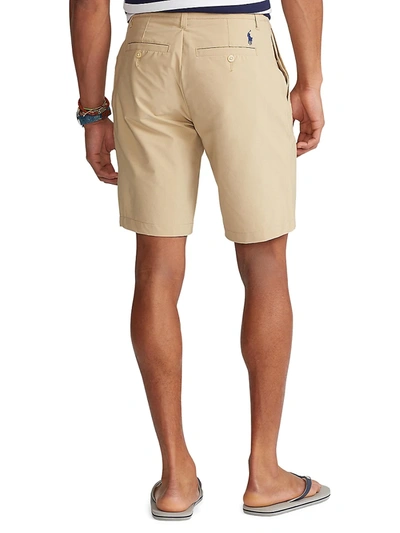 Shop Polo Ralph Lauren Men's Stretch Polyester Shorts In College Beige