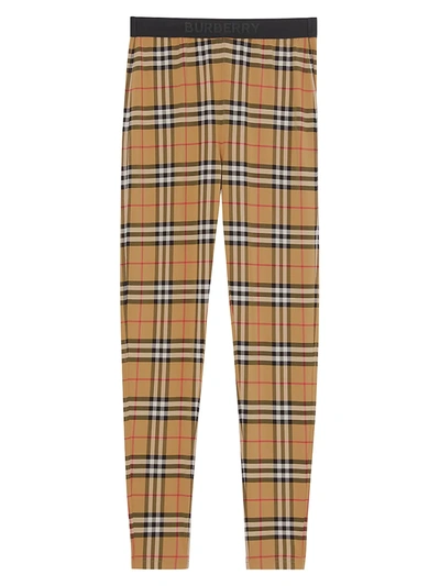 Shop Burberry Women's Archive Check Leggings