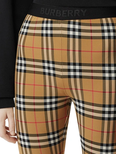 Shop Burberry Women's Archive Check Leggings