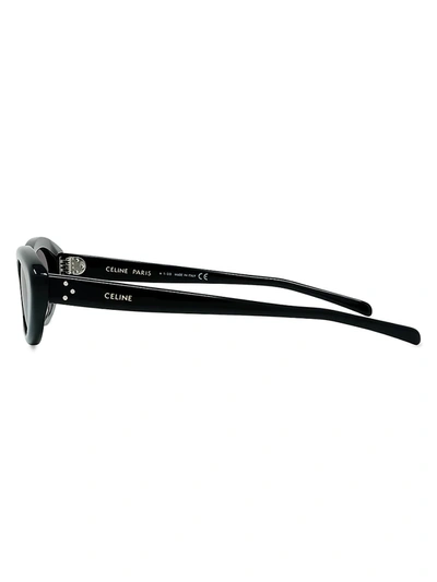 Shop Celine 54mm Cat Eye Sunglasses In Shiny Black