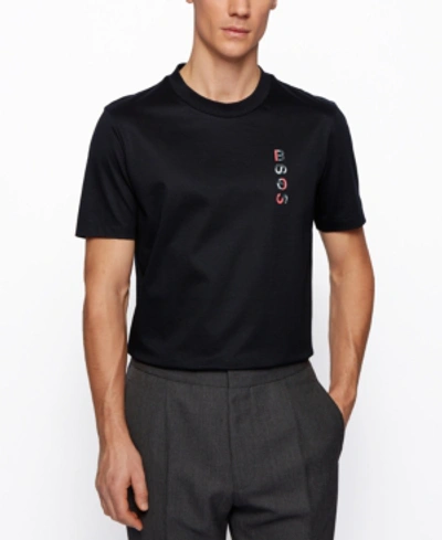 Shop Hugo Boss Boss Men's Tiburt Regular-fit T-shirt In Black