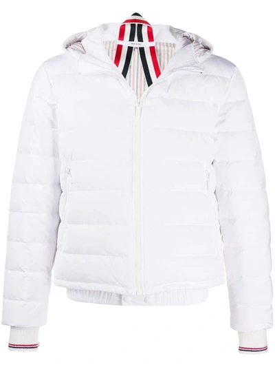 Shop Thom Browne Hooded Poly Twill Ski Jacket In White