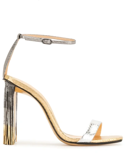 Shop Alexandre Birman Dazzle 100mm Sandals In Silver