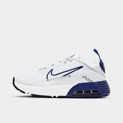 Shop Nike Little Kids' Air Max 2090 Casual Shoes In White/blue Void/light Smoke Grey