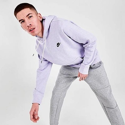 Shop Nike Men's Sportswear Logo Grind Hoodie In Purple