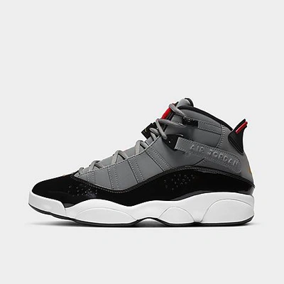 Shop Nike Jordan Men's Air 6 Rings Basketball Shoes In Smoke Grey/university Gold/black/chile Red