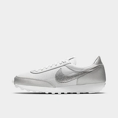 Shop Nike Women's Daybreak Casual Shoes In White/white/metallic Silver