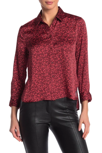 Shop Equipment Huntley Floral Collared Blouse In Tmto Pur T