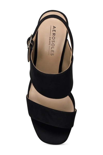 Shop Aerosoles Emmex Block Heel Slingback Sandal In Black