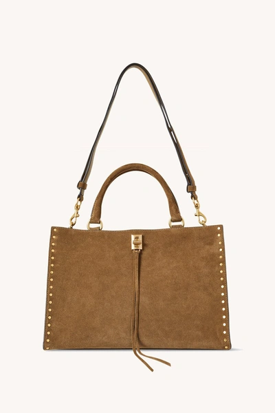 Shop Rebecca Minkoff Darren Top Zip Satchel In Military