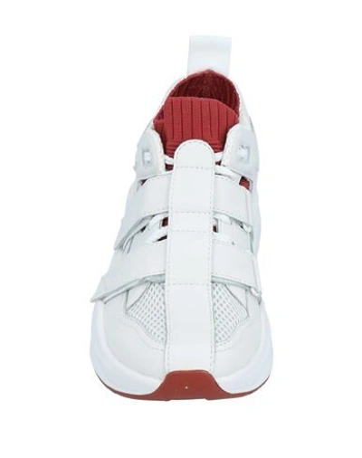 Shop Brandblack Woman Sneakers White Size 7.5 Soft Leather, Textile Fibers
