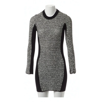 Pre-owned Alexander Wang Wool Mini Dress In Black