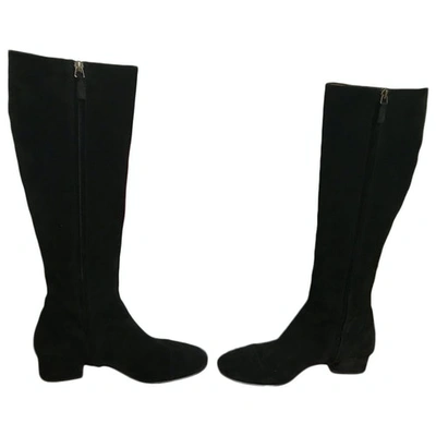 Pre-owned Michel Vivien Riding Boots In Black