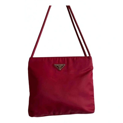 Pre-owned Prada Re-nylon Cloth Handbag In Red