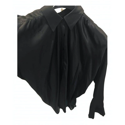 Pre-owned Plein Sud Silk Top In Black