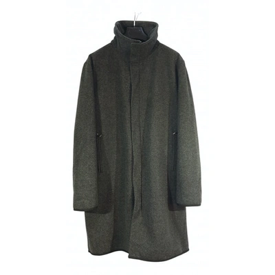 Pre-owned Prada Wool Coat In Anthracite