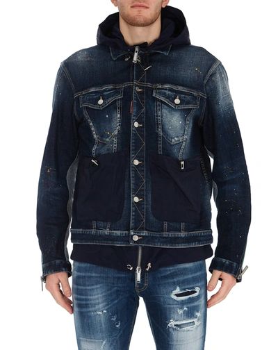 Shop Dsquared2 Jean Denim Jacket In Blue