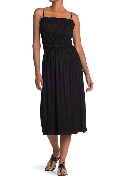 Shop Abound Smocked Midi Dress In Black