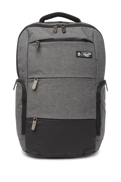 Shop Original Penguin Trio Backpack In Grey Xhatch