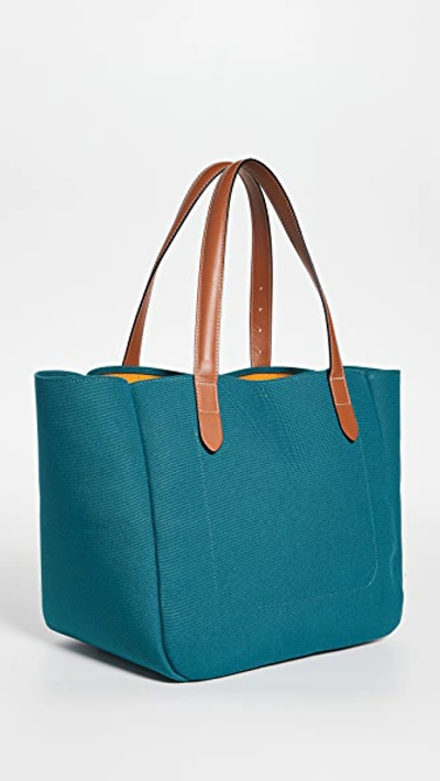 Shop Jw Anderson Belt Tote In Blue/yellow