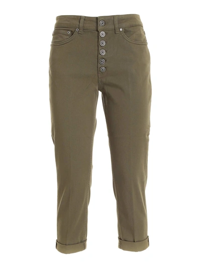 Shop Dondup Koons Jeans In Army Green