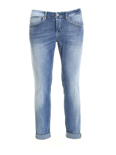 Shop Dondup George Faded Jeans In Light Blue