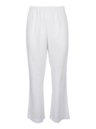 Shop Marni Viscose Blend Trousers In White