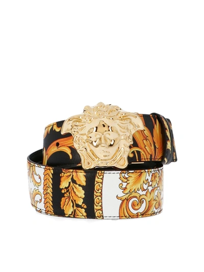 Shop Versace Heritage Reversible Multicolor Belt