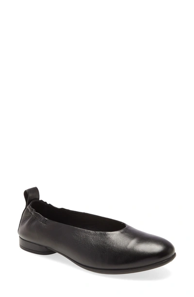 Shop Ecco Anine Ballet Flat In Black Leather