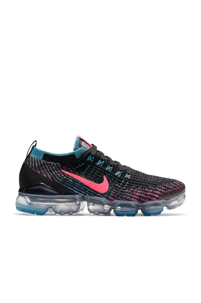 Nike Women's Air Vapormax Flyknit 3 Low Top Running Sneakers In Black/  Hyper Pink/ Baltic Blue | ModeSens