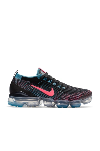 Shop Nike Air Vapormax Flyknit 3 Sneaker In Black, Hyper Pink, & Baltic Blue