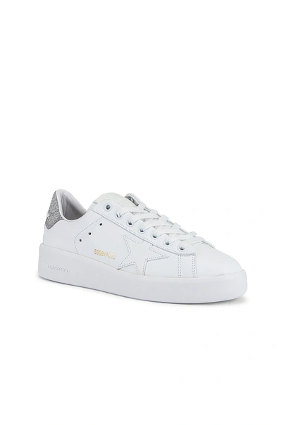 Shop Golden Goose Pure Star Sneaker In White & Silver