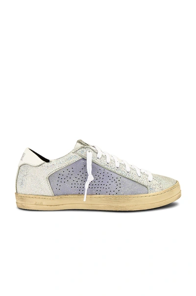 Shop P448 John Sneaker In Silver & Lilac