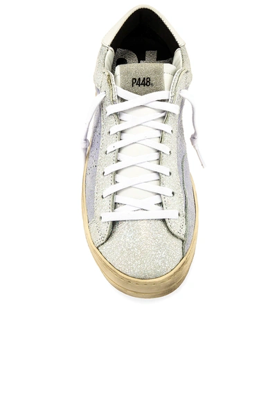 Shop P448 John Sneaker In Silver & Lilac