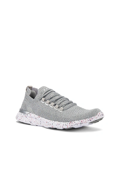 Shop Apl Athletic Propulsion Labs Techloom Breeze Sneaker In Metallic Silver & Ruby & Blue Haze