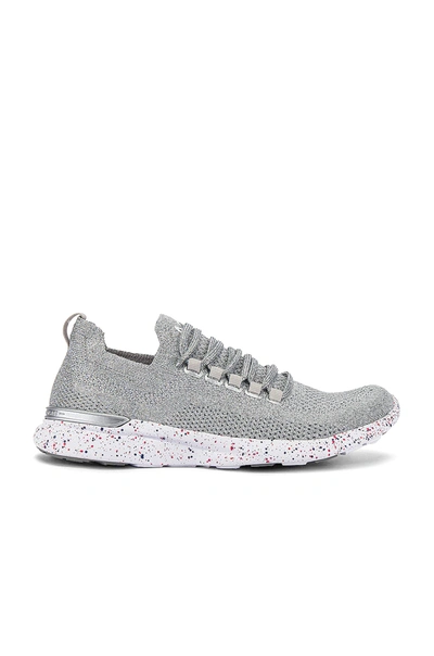 Shop Apl Athletic Propulsion Labs Techloom Breeze Sneaker In Metallic Silver & Ruby & Blue Haze