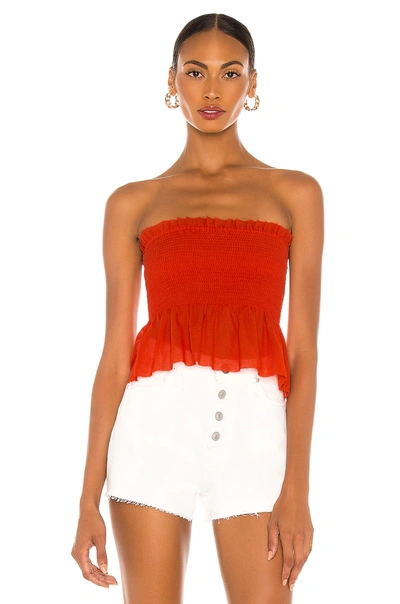 Shop Indah Greta Strapless Top In White