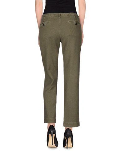 Shop Massimo Alba Casual Pants In Military Green