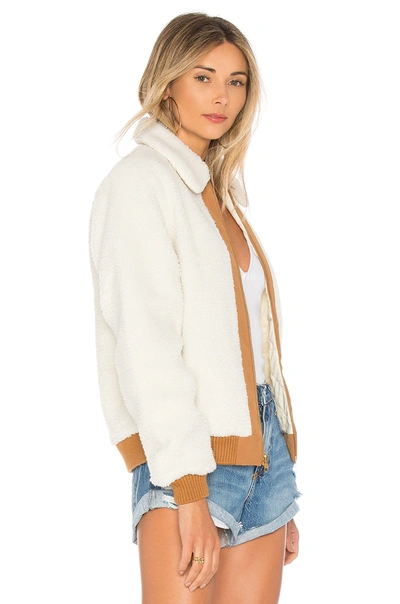 Shop Lovers & Friends Simone Faux Fur Jacket In Ivory