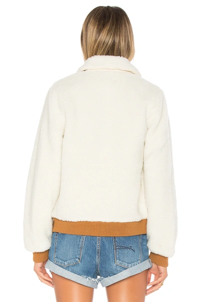 Lovers & Friends Simone Faux Fur Jacket In Ivory