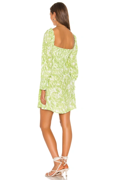 Shop Faithfull The Brand Arianne Mini Dress In Lime Roos Tie Dye