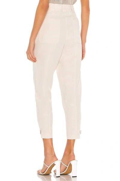 Shop Rebecca Taylor Textured Cotton Pant In Pebble
