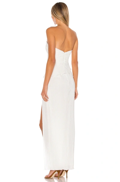 Shop Nbd Easton Gown In Metallic White