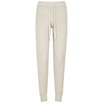 Shop Varley Alice Knitted Cotton Sweatpants In Light Grey