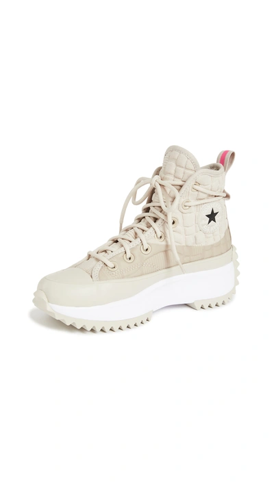 Shop Converse Run Star Hike Digital Terrain Sneakers In String/hyper/pink/white