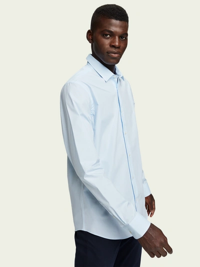 Shop Scotch & Soda Classic Shirt Relaxed Fit In Blue