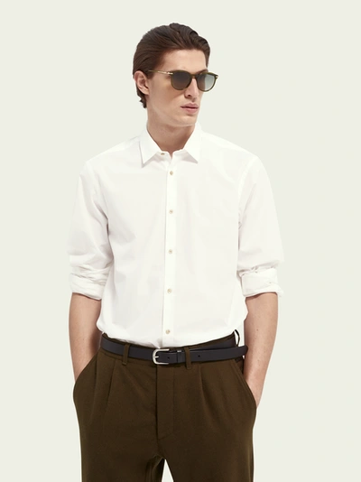 Shop Scotch & Soda Classic Shirt Relaxed Fit In White