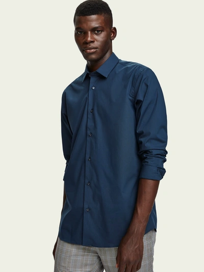Shop Scotch & Soda Classic Shirt Relaxed Fit In Blue