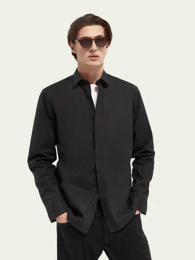 Shop Scotch & Soda Classic Shirt Relaxed Fit In Black