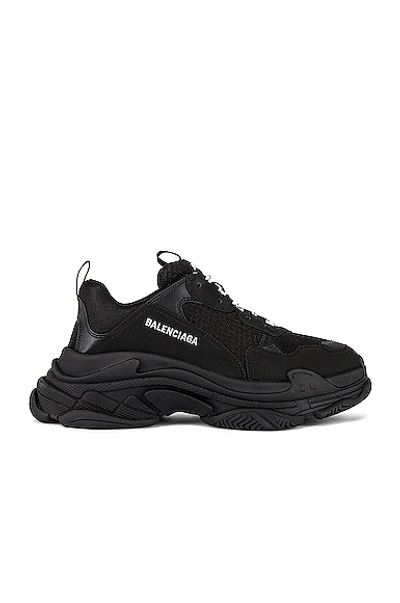 Shop Balenciaga Triple S Sneaker In Black